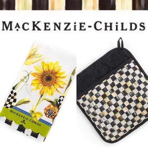 MacKenzie-Childs Set Sunflower Dish Towel and Potholder